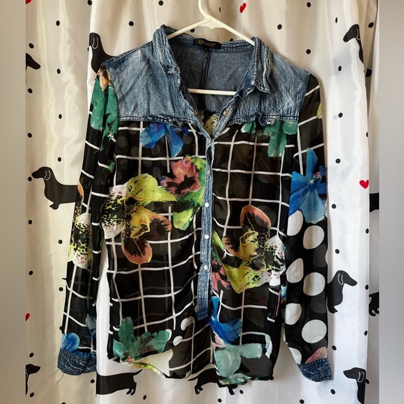 Colorful Floral Women's button down - Picture 1 of 3